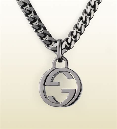 gucci interlocking g silver necklace|gucci interlocking g pendant necklace.